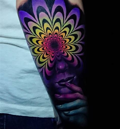 Psychedelic Tattoo on Girl's Forearm