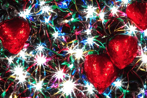 Heart Christmas Lights Wrapped Graphic · Creative Fabrica