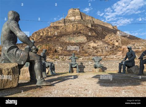 Memorial of Georgian Warrior heroes by the Gori Fortress in Gori Stock ...