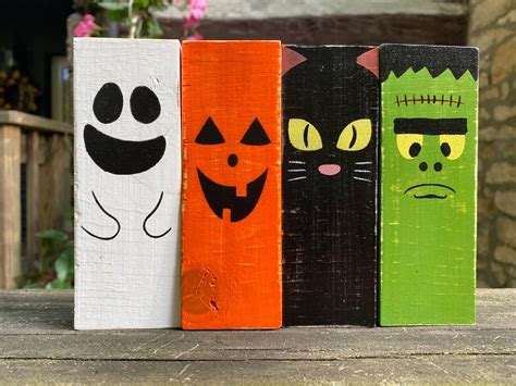 Halloween Monsters Shelf Sitters - Etsy in 2022 | Halloween arts and crafts, Halloween wood ...