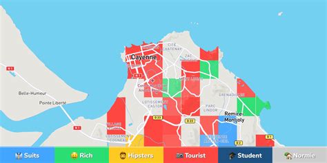 Cayenne Neighborhood Map