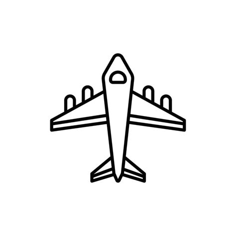 airplane icon. outline icon 21763746 Vector Art at Vecteezy