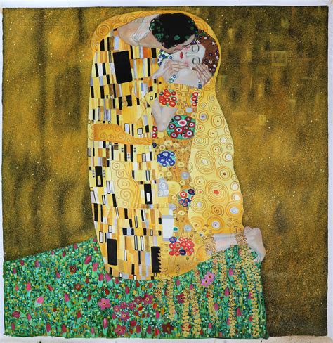 The Kiss - Gustav Klimt High Quality Hand-painted Painting, Pop art ...