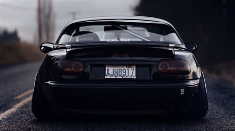 black sports car #Mazda #MX-5 #miata #Stance #low #car #1080P #wallpaper #hdwallpaper #desktop ...