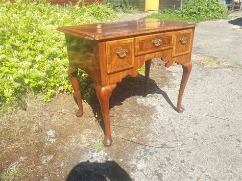 Walnut 3 Drawer Side Table | 555075 | Sellingantiques.co.uk