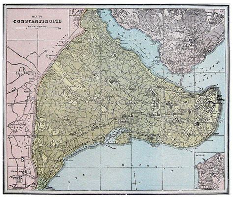 Antique Map of Constantinople - Old Cartographic Map - Antique Maps Digital Art by Siva Ganesh ...