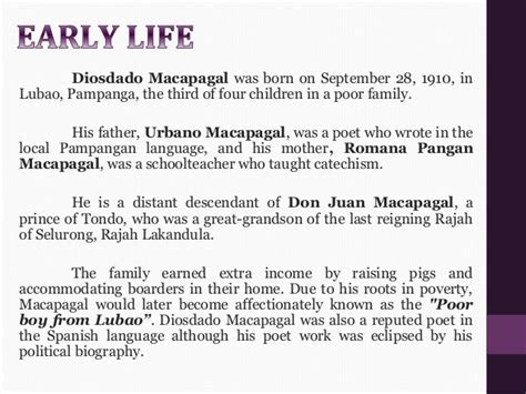 Diosdado Macapagal's Biography - PPT