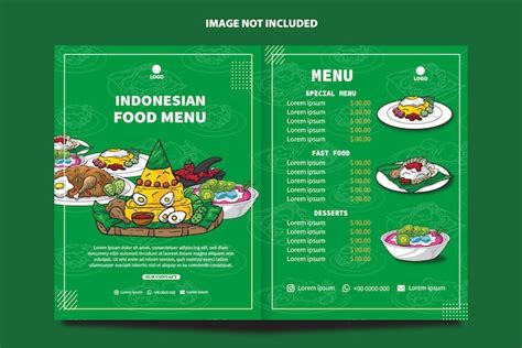 Premium Vector | Food menu indonesian food