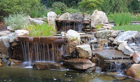 03 multi cascade waterfalls & koi pond - Surrounds Landscape Architecture