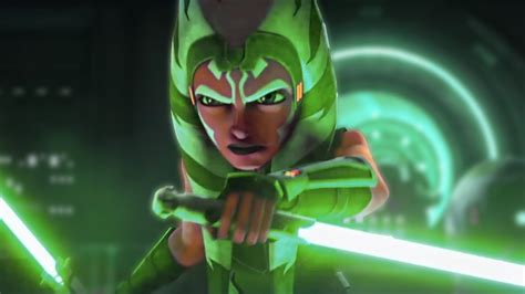 Ahsoka With Green Lightsabers | "Shattered" - YouTube