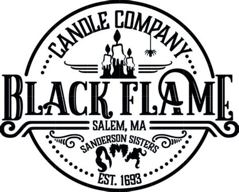 Black Flame Candle SVG • Sanderson Sisters Candle Company SVG files ...