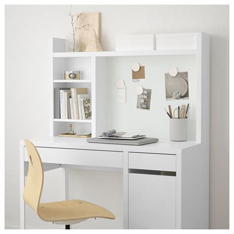 Home & Kitchen Home Office Desks IKEA Micke Desk White w/Shelf Inside ongthepden.com.vn