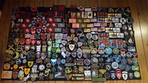 An impressive collection of morale patches, including a large number of ...