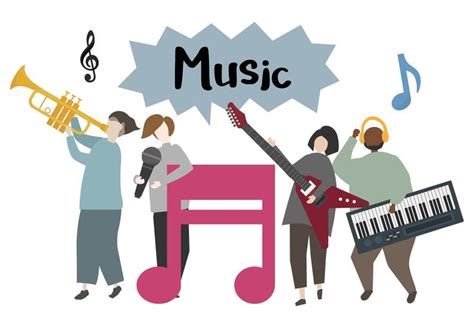 Musicians on stage playing music illustration - Download Free Vectors ...