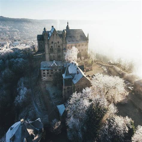 The #castle of Marburg rises high above the historical old town of the ...