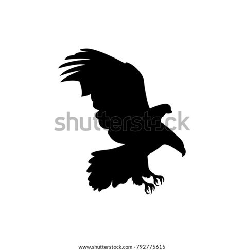 Flying Eagle Vector Silhouette Stock Vector (Royalty Free) 792775615 | Shutterstock