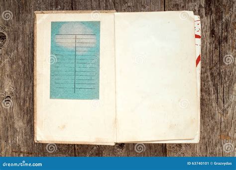 Library Book with Due Date Card Stock Image - Image of antique, worn: 63740101