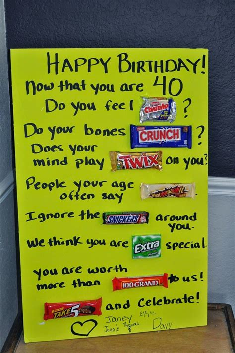 Pin Happy Birthday Signs Made With Candy Bars Cake on Pinterest | Happy ...