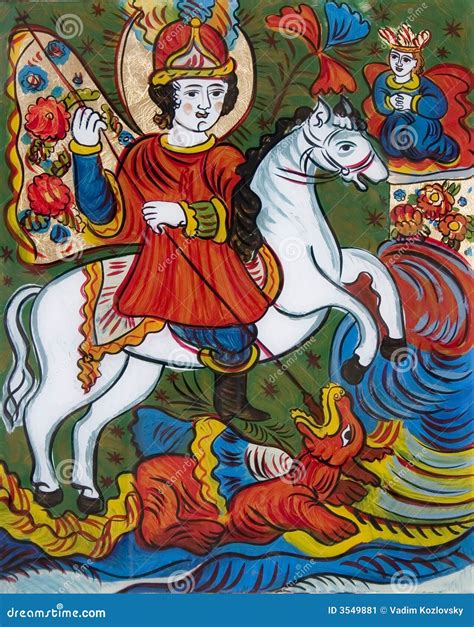 St.George icon stock image. Image of religious, symbol - 3549881