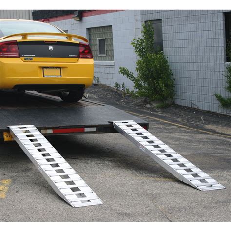 Aluminum Hook End Car Trailer Ramps - 5,000 lb. per axle Capacity | Discount Ramps