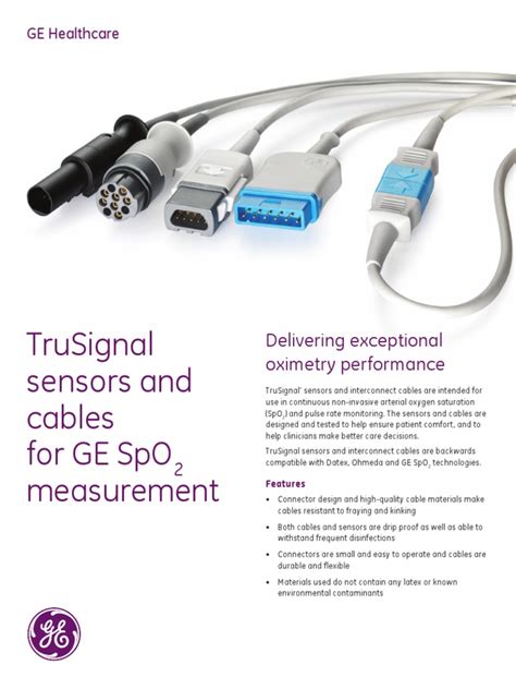 Sensores SPO2 G.E | Medicine | Health Care