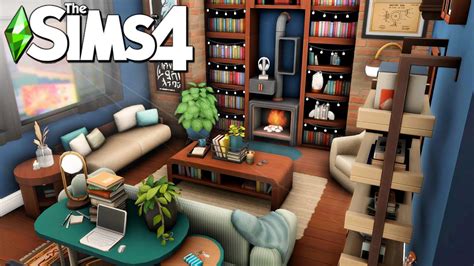 Bookworm's Cosy Apartment 📚 || The Sims 4 Book Nook Kit: Speed Build ...