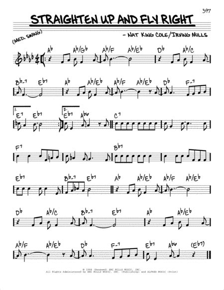 Straighten Up And Fly Right by Nat "King" Cole - Piano - Digital Sheet Music | Sheet Music Plus