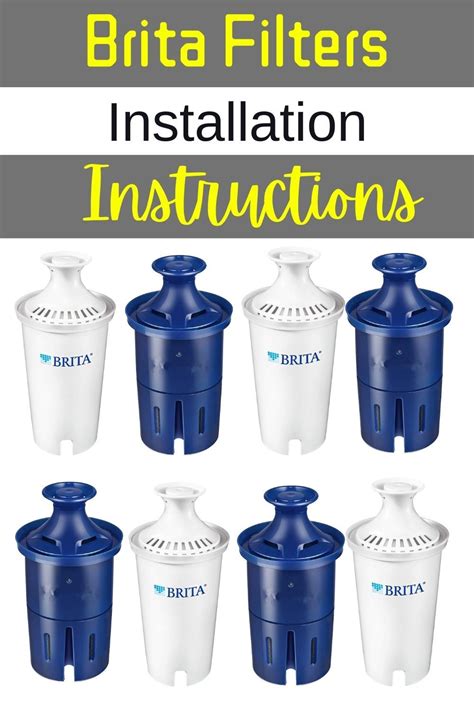 Installation instructions for Brita Standard, Longlast water filter