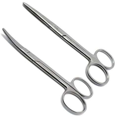 2 Pcs Set Mayo Scissors Straight & Curved 5.5" Blunt/Blunt Surgical ...