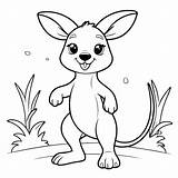 Baby kangaroo coloring Page Vectors & Illustrations For Free Download  sketch template