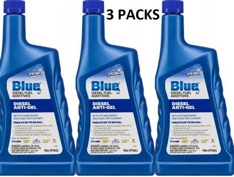 PEAK Blue Diesel Fuel Additive Diesel Anti-Gel 16 oz 3 Packs for ...