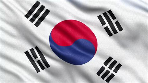 south korea waving flag called taegukki Stock Footage Video (100% ...