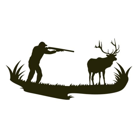 Hunting Deer Man Silhouette PNG & SVG Design For T-Shirts