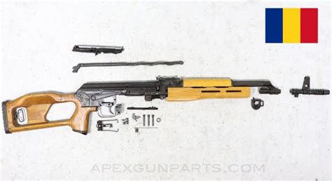 Romanian issued PSL/FPK Model 74 rifle parts set, 7.62X54R