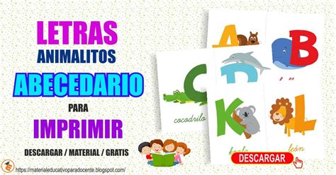 Material Educativo: Letras animadas del ABECEDARIO para la lectura infantil