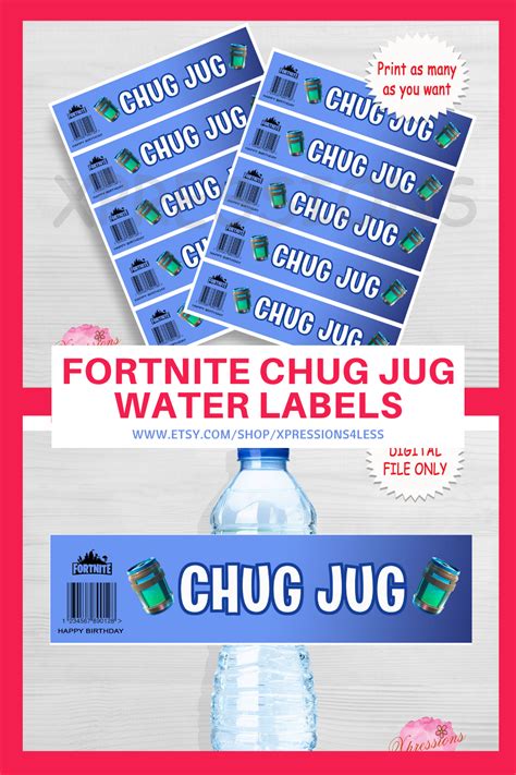 Fortnite Chug Jug Label,Chug Jug bottles, Fortnite Labels, Fortnite ...