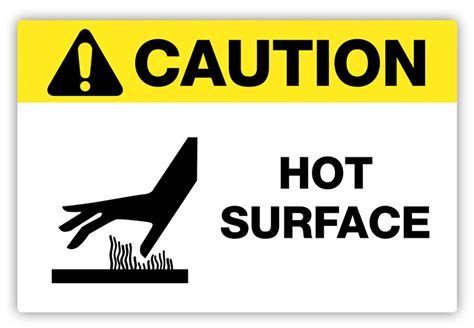 Caution - Hot Surface Label