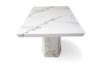 Como 200cm Ivory White Marble Dining Table - LOUNGELIVING.CO.UK