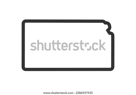 Kansas State Map Us State Map Stock Vector (Royalty Free) 2286937435 ...