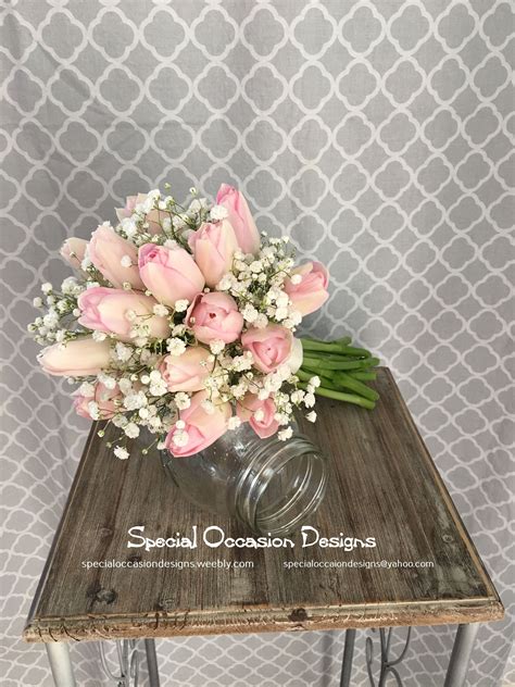 Blush pink tulips and baby's breath bouquet | Свадебные тюльпаны, Букет невесты, Букет свадьба