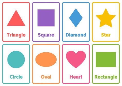 Shapes Flash Cards ONLINE + Printable