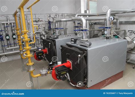 Modern boiler-house stock image. Image of metal, water - 76325687