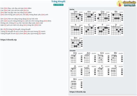 Chord: Trăng khuyết - Lê Minh Sơn - tab, song lyric, sheet, guitar, ukulele | chords.vip