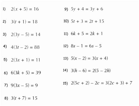 45 Distributive Property With Variables Worksheet