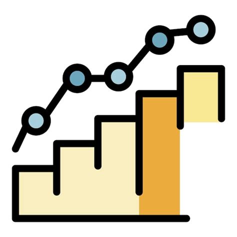 Premium Vector | Rating chart icon outline rating chart vector icon color flat isolated