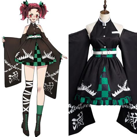 Anime Demon Slayer Kamado Tanjirou Cosplay Costume Sex Reversion Kimono ...