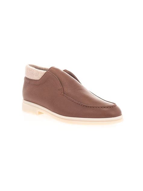 Loro Piana Leather Ankle Boots in Brown for Men - Lyst