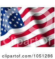 Royalty-free (RF) Clipart Illustration of a Bright American Flag With Stars And Stripes by ...
