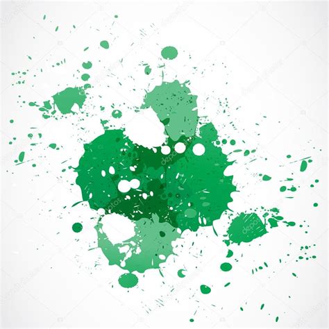 Green paint splash design Stock Vector Image by ©burakowski #21129487