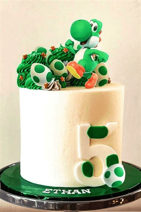 Yoshi Birthday Cake Ideas Images (Pictures)